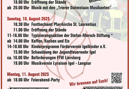 Liersberger Kirmes, © FW Liersberg Liersberger Kirmes, © FW Liersberg