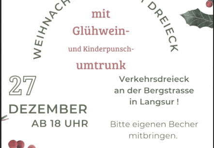 Weihnachtstreff am Dreieck, © Dorfteam Langsur Weihnachtstreff am Dreieck, © Dorfteam Langsur