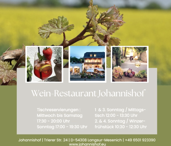 Winzerfrühstück, © Johannishof Winzerfrühstück, © Johannishof
