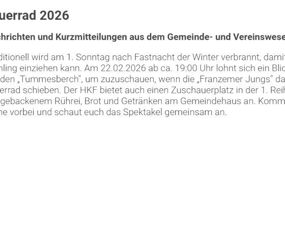 Feuerrad 2026, &copy; Gemeindehaus