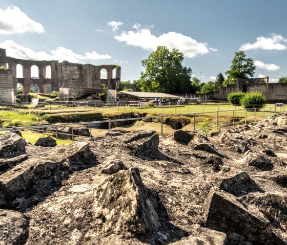 Vue sur les ruines des thermes imp&eacute;riaux &agrave; Tr&egrave;ves, &copy; RLP Tourismus