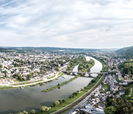 Vue sur Trèves, destination du sentier de l'Eifel, © Eifel Tourismus GmbH, D. Ketz