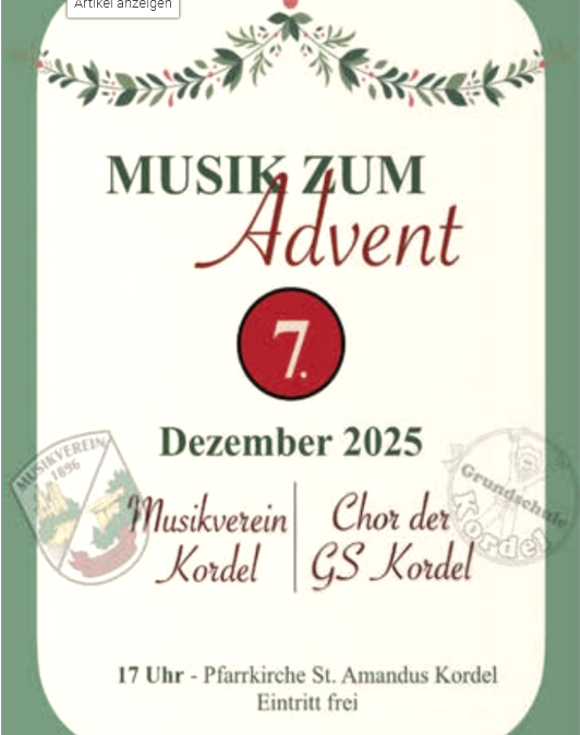 Musik zum Advent, © Musikverein Kordel - Chor GS Kordel