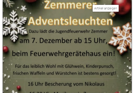 Adventsleuchten, © JFW Zemmer