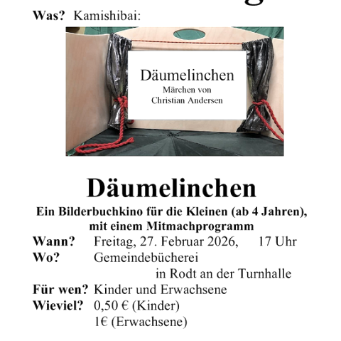 Bilderbuchkino, &copy; Gemeindeb&uuml;cher Zemmer-Rodt