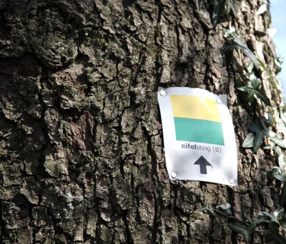 Le balisage de l'Eifelsteig en Belgique, &copy; Eifel Tourismus