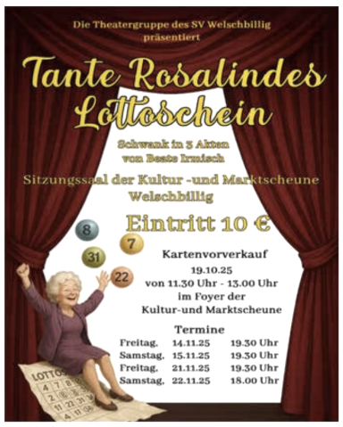 Aunt Rosalinde's lottery ticket, © Theatergruppe SV Welschbillig