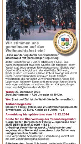 Fackelwanderung, © Bürger helfen Bürgern e.V.