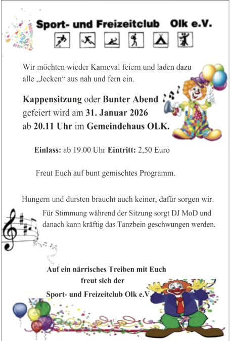 Kappensitzung oder Bunter Abend