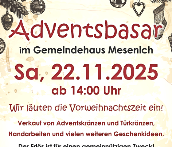 Adventsbasar, © Mesia Fraaleit / HV Sauertal e.V.