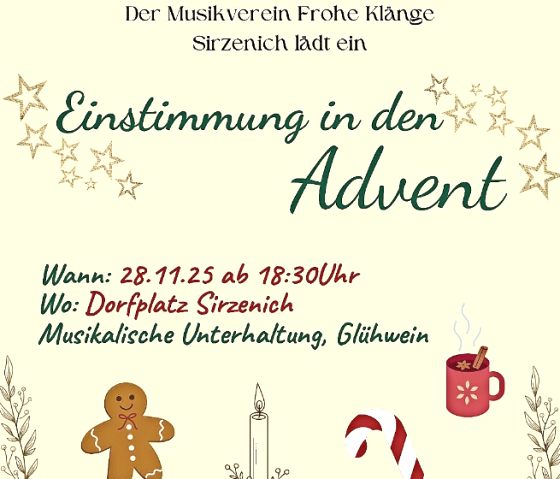 Einstimmung in den Advent, © MV Sirzenich