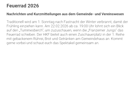 Feuerrad 2026, &copy; Gemeindehaus