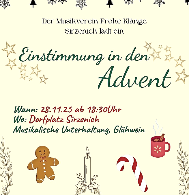 Einstimmung in den Advent, © MV Sirzenich
