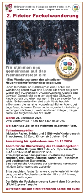 Fackelwanderung, © Bürger helfen Bürgern e.V.