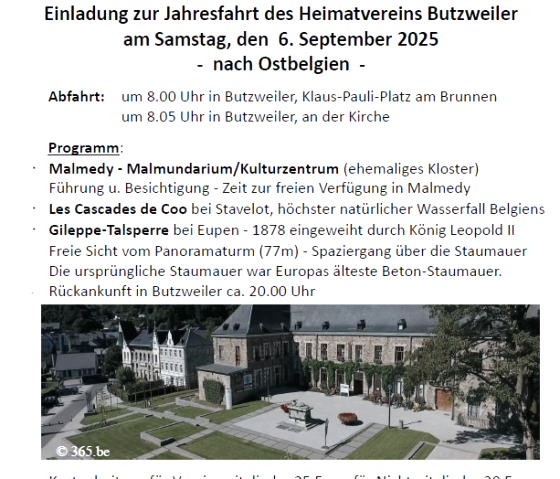 Jahresfahrt, © Heimatverein Butzweiler e.V.