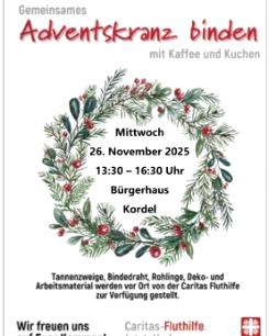 Adventskranz binden, © Caritas-Fluthilfe