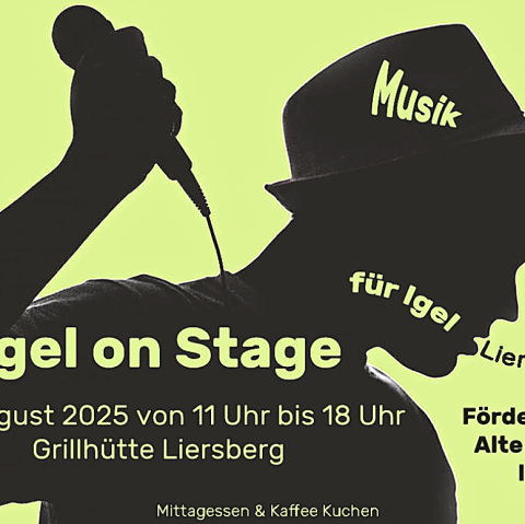 Egels op het podium, © FV Alte Kirche