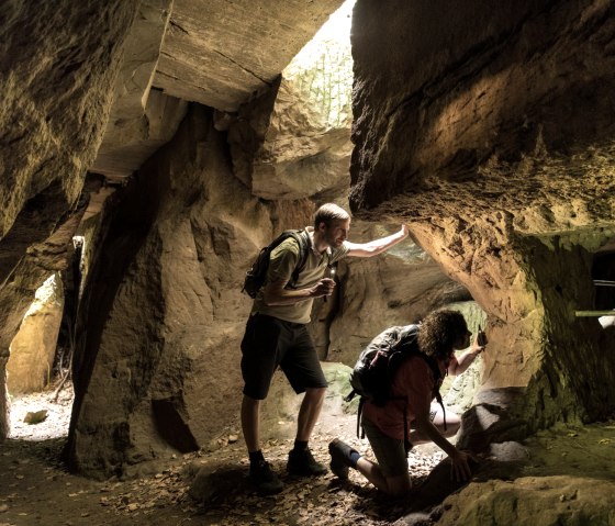 P&uuml;tzl&ouml;cher Roman mine on the Eifelsteig trail, &copy; Eifel Tourismus GmbH, D. Ketz