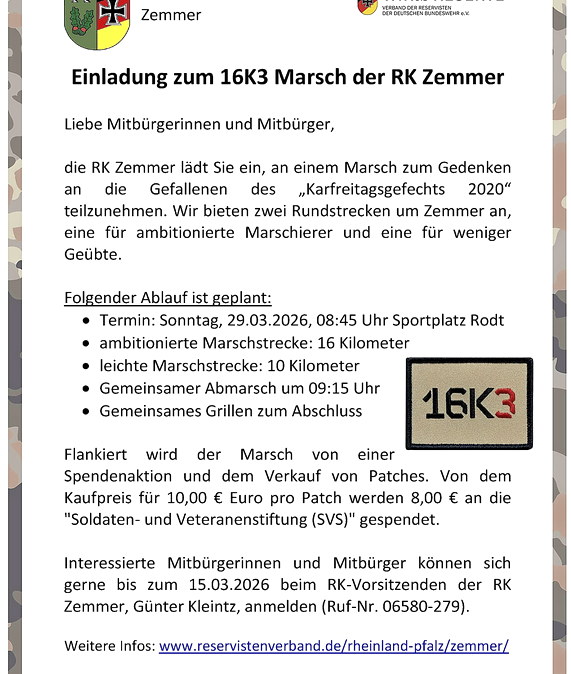 Marsch, &copy; Reservistenkameradschaft Zemmer