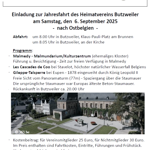 Jahresfahrt, © Heimatverein Butzweiler e.V.
