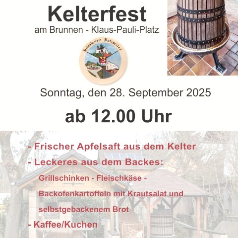 Kelterfest, © Heimatverein Butzweiler